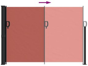 terrakotta behúzható oldalsó napellenző 140 x 600 cm