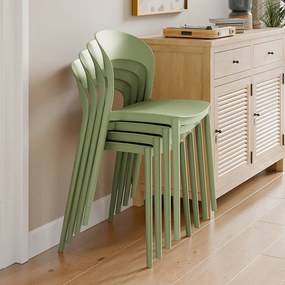 Rakásolható szék, zöld, RADANA NEW