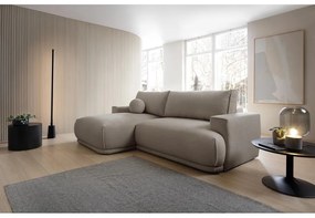 Sarokkanapé Dita mini (B) (szürkés bézs + fekete). 1100329
