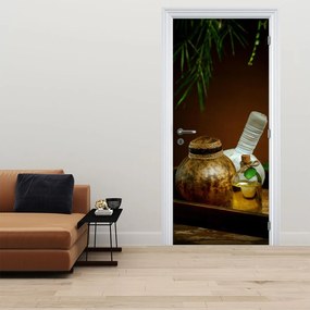 Fotótapéta ajtóra - SPA tárgyak (95x205cm)