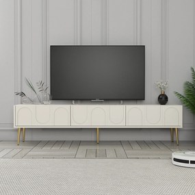 TV szekrény Lyon 43 - Krém, Arany