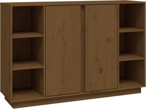 vidaXL mézbarna tömör fenyőfa tálalószekrény 120x35x80 cm