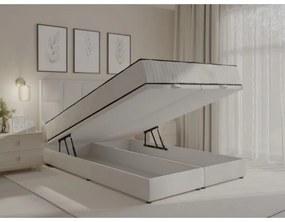 GRACE kárpitozott ágy matracokkal és ágyneműtartóval 180x200 cm szürke