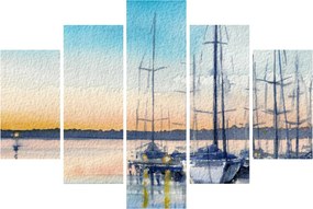 Kép - Csónakázás, akvárium (150x105 cm)