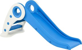 HOMCOM Gyermekcsúszda 18-36 Hónaposaknak - Összecsukható Csúszda Kicsiknek Lépcsővel, Hosszú Rampával 120x50x56 cm Kék | Aosom