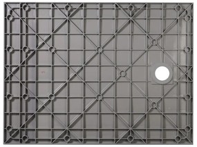 Erga Hyper, SMC zuhanytálca 70x70x2,6 cm + szifon, szürke matt, ERG-V06-SMC-7070S-GR