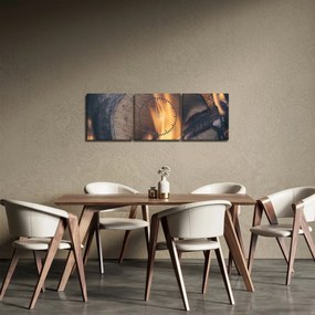 Égő fa képe (órával) (90x30 cm)