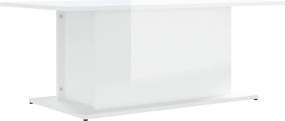 vidaXL magasfényű fehér szerelt fa dohányzóasztal 102x55,5x40 cm