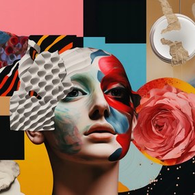 Poszter 100x100cm Arany színű élő bőr