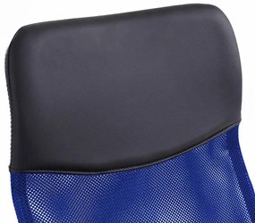 Ergonomikus irodai szék magasított háttámlával - kék