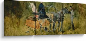 Kép - Henri de Toulouse-Lautrec, The Trap, reprodukciók (órával) (90x30 cm)