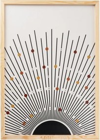 Huhu198 keretezett MDF falikép, 50 x 70 cm, 3 db-os szett