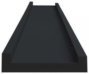 2 db fekete MDF szegélypolc képkeretekhez 80 x 9 x 3 cm
