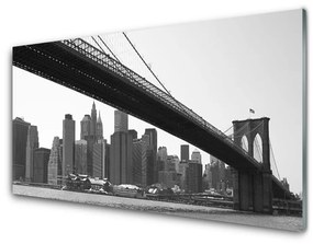 Üvegkép Bridge City Architecture 100x50 cm 4 fogas