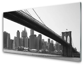 Üvegkép Bridge City Architecture 100x50 cm