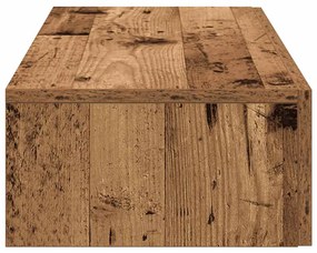 Falipolc fiókokkal régi fa 80x33x17 cm műszaki fa
