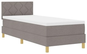 Boxspring ágy matraccal és LED bézs 80x200 cm szövet