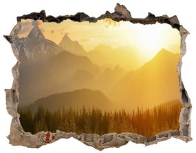 3d-s lyuk vizuális effektusok matrica Sunset hegy nd-k-84116149
