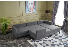 Antracitszürke sarokkanapé (U alakú) Eris – Balcab Home