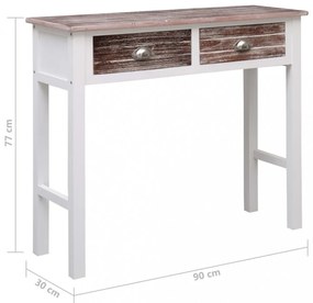 barna fa tálalóasztal 90 x 30 x 77 cm