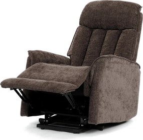 Barna elektromos relaxfotel kábeles vezérléssel, szövet kárpitozással, TV-H9727 BR2