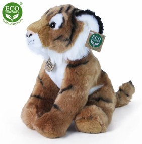 ECO-FRIENDLY plüss ülő tigris, 30 cm