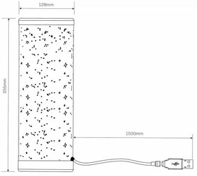LED RGBW állítható asztali lámpa STELLA MINI LED/5W/5V + DO