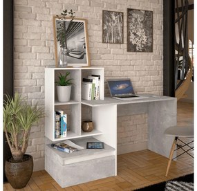 PC asztal Nacio (beton + fehér) . 1116420