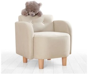 Krémszínű gyerek fotel Volie – Artie