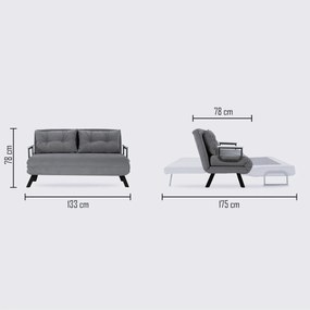 2 személyes kanapéágy Homoko 2-Seater - Krém