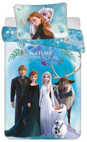 Kék pamut gyerek ágyneműhuzat babaágyhoz 100x135 cm Frozen "Blue" – Jerry Fabrics