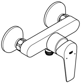 GROHE 24197001 - START EDGE zuhanycsaptelep DN 15, fényes króm