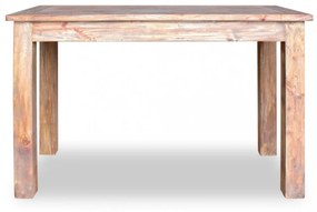 Tömör újrahasznosított fa étkezőasztal 120 x 60 x 77 cm
