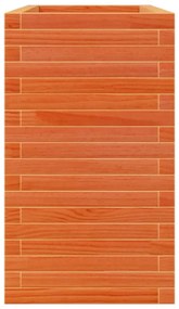 viaszbarna tömör fenyőfa kerti virágtartó 90 x 40 x 68,5 cm