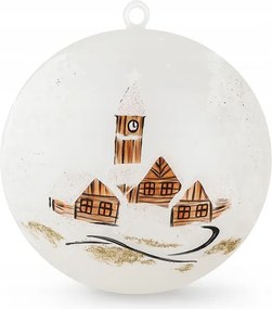 Karácsonyi üvegdíszek, lombikok 6x golyókból álló készlet