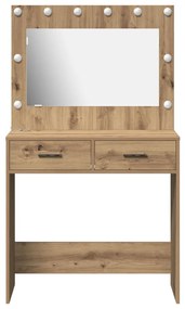piperasztal LED világítással Kézműves tölgy 78.5x41x135 cm