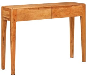 vidaXL Konzolasztal fiókkal Barna 110 x 30 x 80 cm Tömör Akácfa