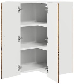 Fali konyhaszekrény polcokkal Öreg fa 57 x 57 x 80 cm Faanyag