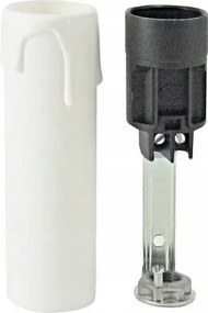 Gilza gyertya foglalattal E14 26x85 mm fehér