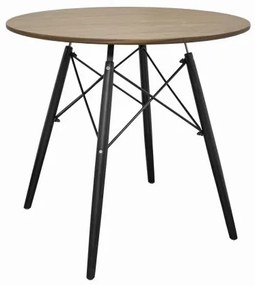 Kör asztal ANELLO Dark Ash 80cm