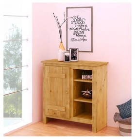 Natúr színű borovi fenyő szekrény 90x90 cm Bertram – Støraa