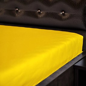 Jersey lepedő - sötét sárga Méretek: 200x240 cm