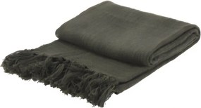 Ágytakaró Pamut Kanapéra Rojtokkal Zöld 130 x 170 cm