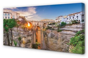 Canvas képek Spanyolország Bridge naplemente 120x60 cm