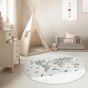 Mosható gyerek játszószőnyeg ø150 cm Big World – Mila Home