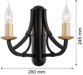 Argon 7181 - Fali lámpa LORENZO 2xE14/7W/230V