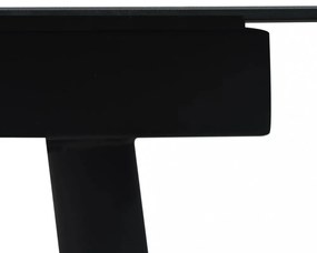vidaXL 5 részes fekete PVC rattan kültéri étkezőgarnitúra