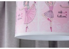 Duolla - Gyerek csillár zsinóron PRINT M 1xE27/40W/230V átm. 35 cm ballerinák