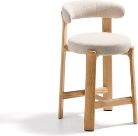 Bézs-világos natúr színű kőrisfa bárszék (ülésmagasság 65 cm) Granite – Kave Home