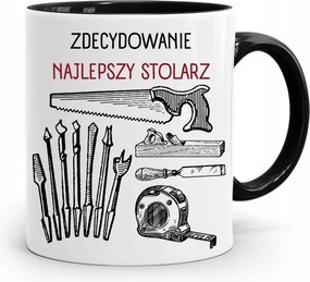 Bögre Fekete Asztalos Ajándék Legjobb Asztalos fényképes nyomtatással